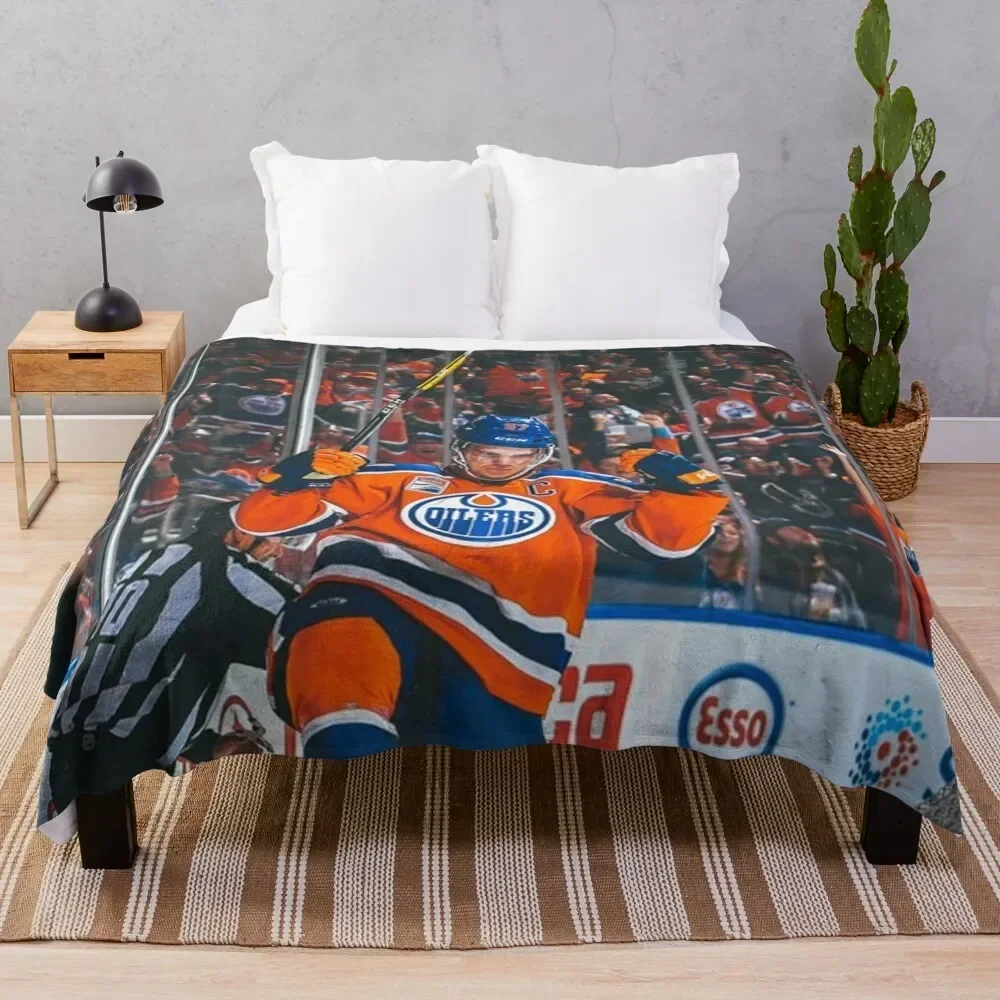 

Connor McDavid Throw Blanket Cozy Microfiber Throw Blanket for Home Bedroom