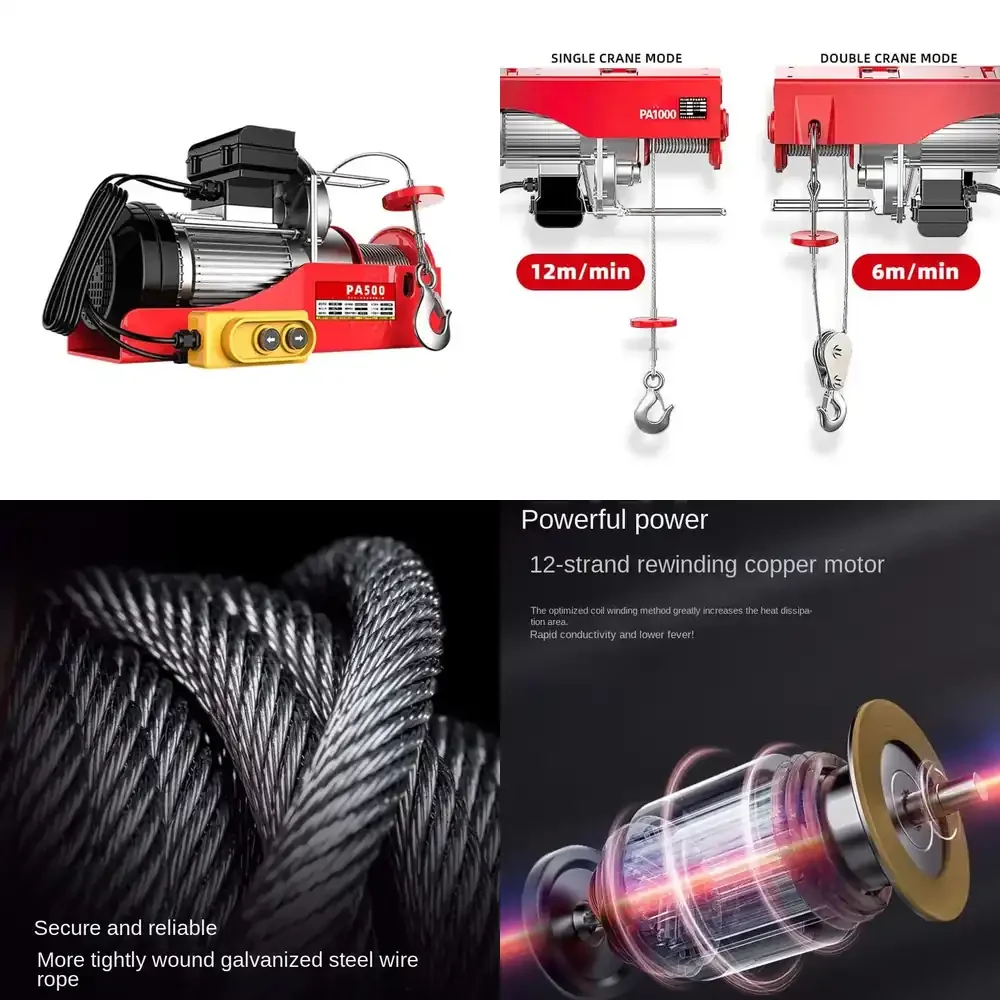 electric hoist lifting cable hoist lifting wire hoisting crane electric workshop electric gantry crane winch lifting