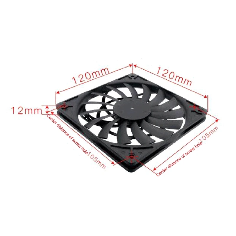 Stumm 120Mm 12Cm PWM Lüfter Dünne 12Mm, neue 120X120x12mm DC 12V 0,20 A 1400RPM Computer PC Fall Chassis Kühler Ruhig