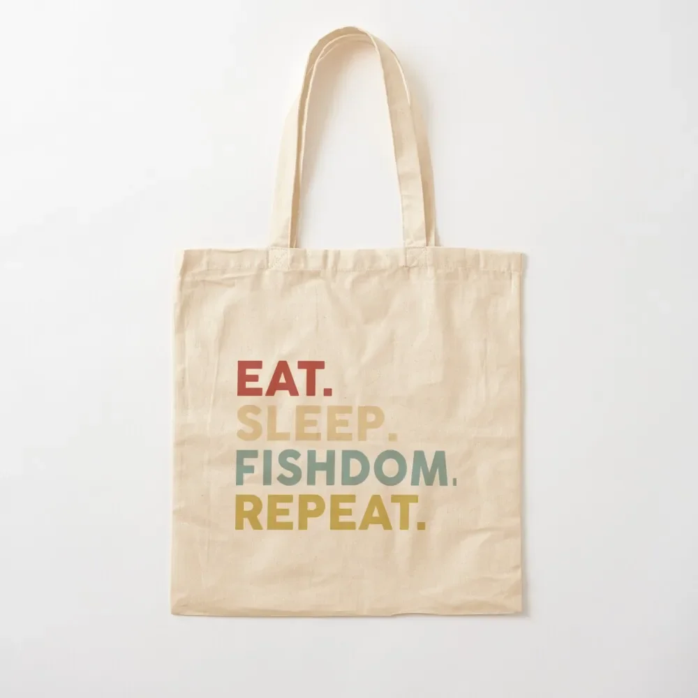 

Eat sleep Fishdom repeat Tote Bag Custom bag Portable shopping bag the tote