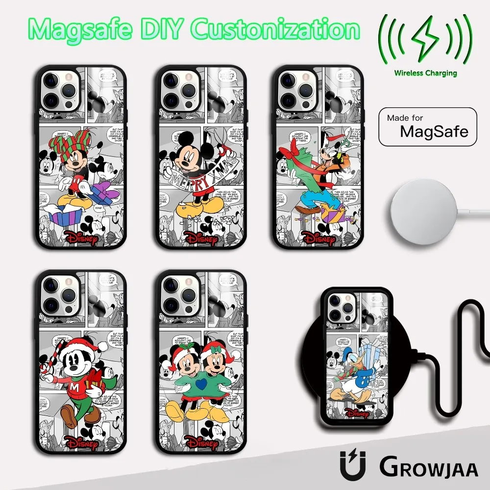 Goofy Merry Christmas Phone Case For iPhone 16 15 14 13 12 11 Pro Max Plus Mini Magsafe Mirror Wireless Magnetic Cover