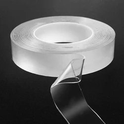 1/3/5M Nano Double-sided transparent heavy duty reusable strong adhesive sticker washable waterproof tape