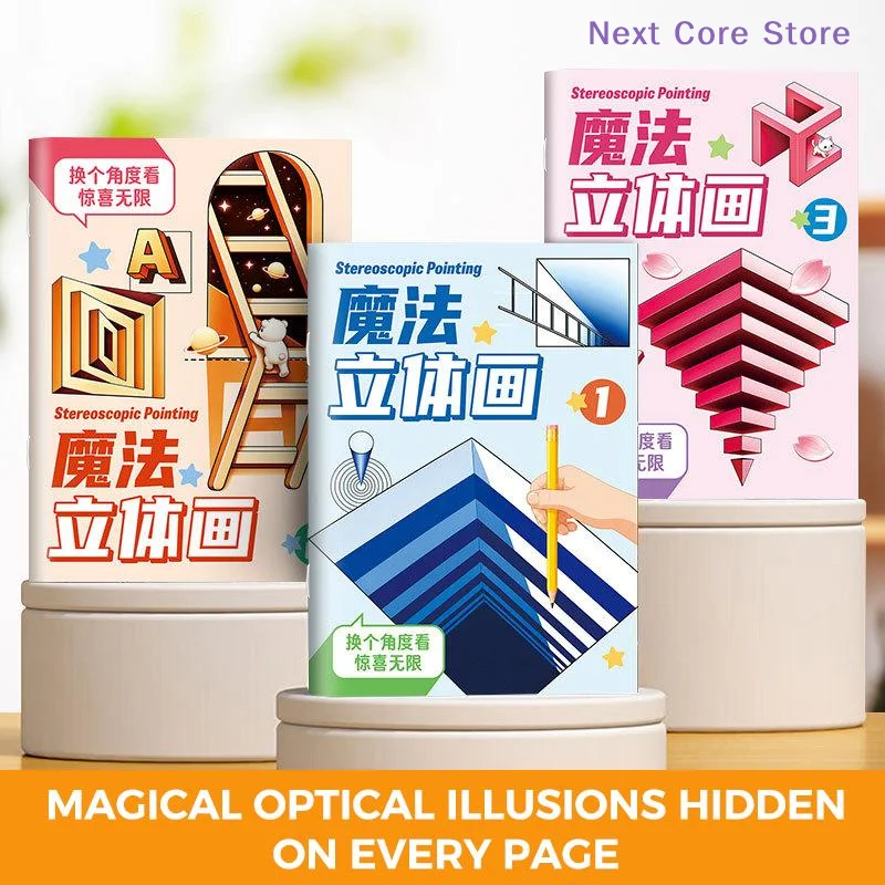 [NC]1/3Pcs Magic 3D Stereo Educational Doodle Sketchbook Funny Graffiti Painting Notebook Art Creativity Books[NC]