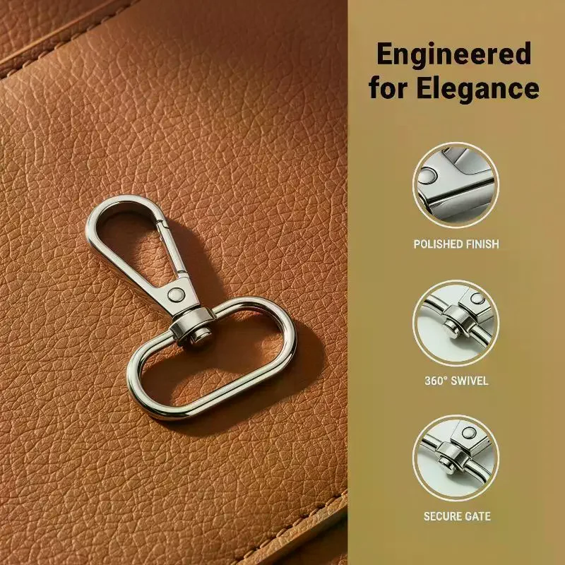 10Pcs Zinc Alloy Swivel Snap Hooks: Heavy Duty Rust-Proof DIY Connectors for Bag Making, Keychains, Lanyards & Crafting Needs
