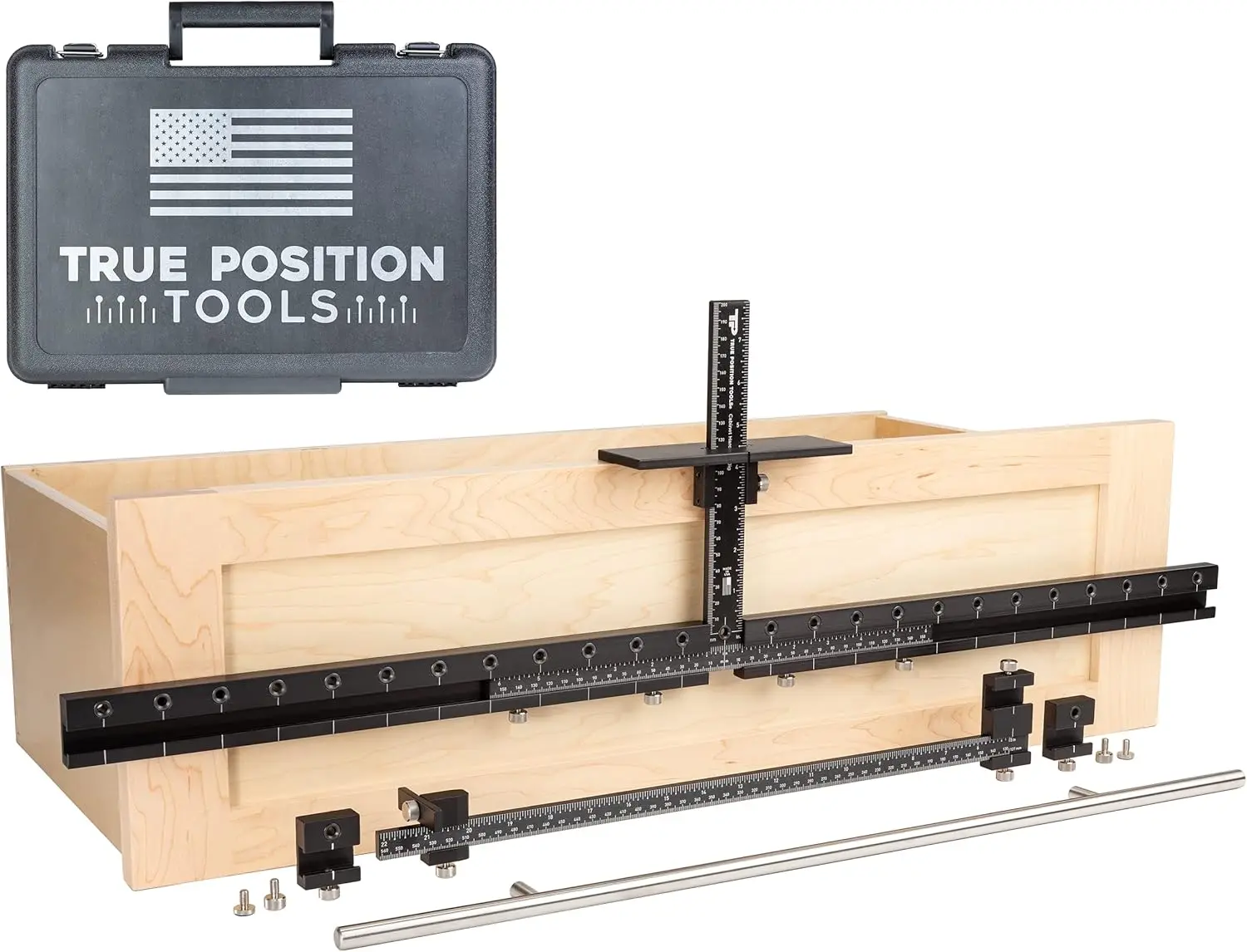 Max Cabinet Hardware Jig - Install Long Pulls And Shelf Pin Holes - Made In Usa - Hand Calibrated By