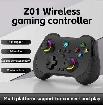 

Z10 Type C Wireless Gaming Controller Multi-Color Six Axis Dual Vibration Abs Gamepad Game Bluetooth Game Controller