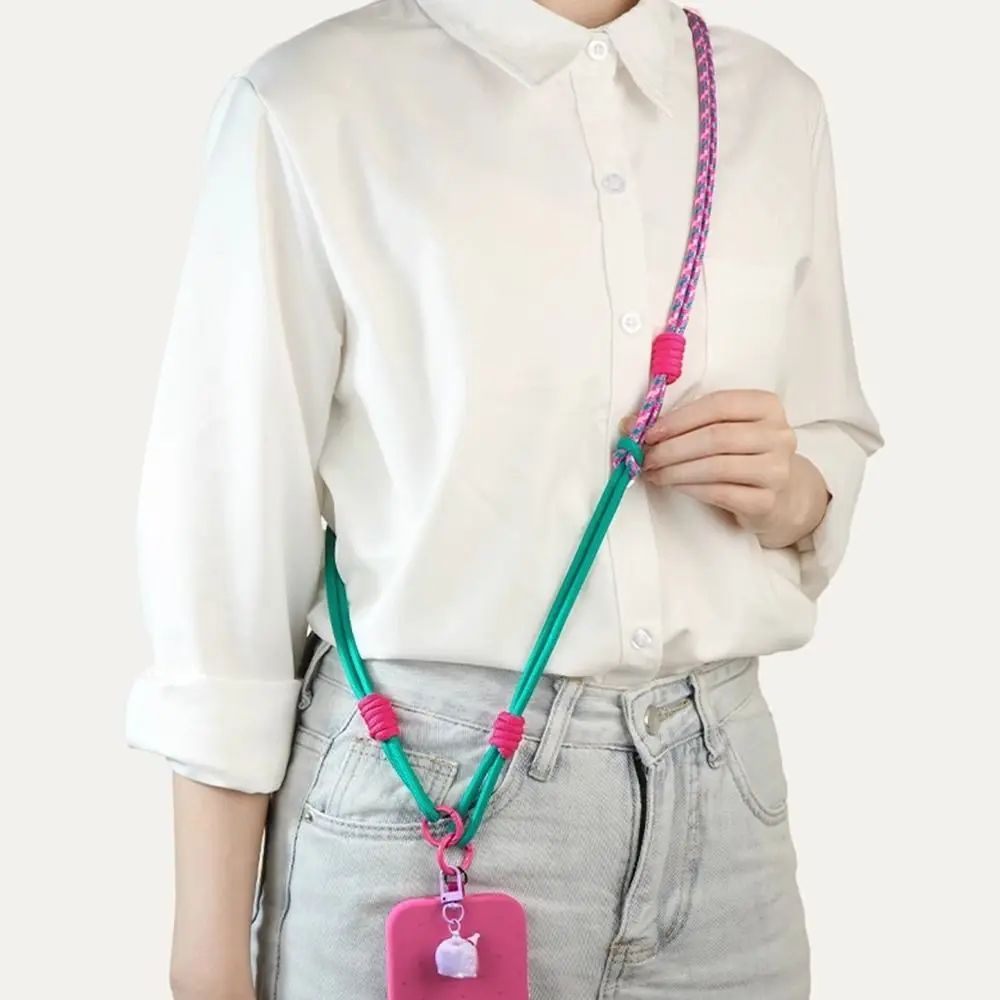 Personalized Handmade Woven Lanyard Multifunctional Adjustable Mobile Phone Pendant Nylon Portable Long Rope Hanging Neck