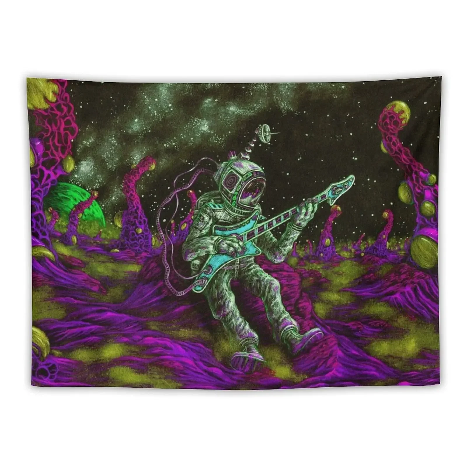 Music is His Oxygen!--Purple Edition Tapestry Mushroom Bedroom Decor Aesthetic Tapestry