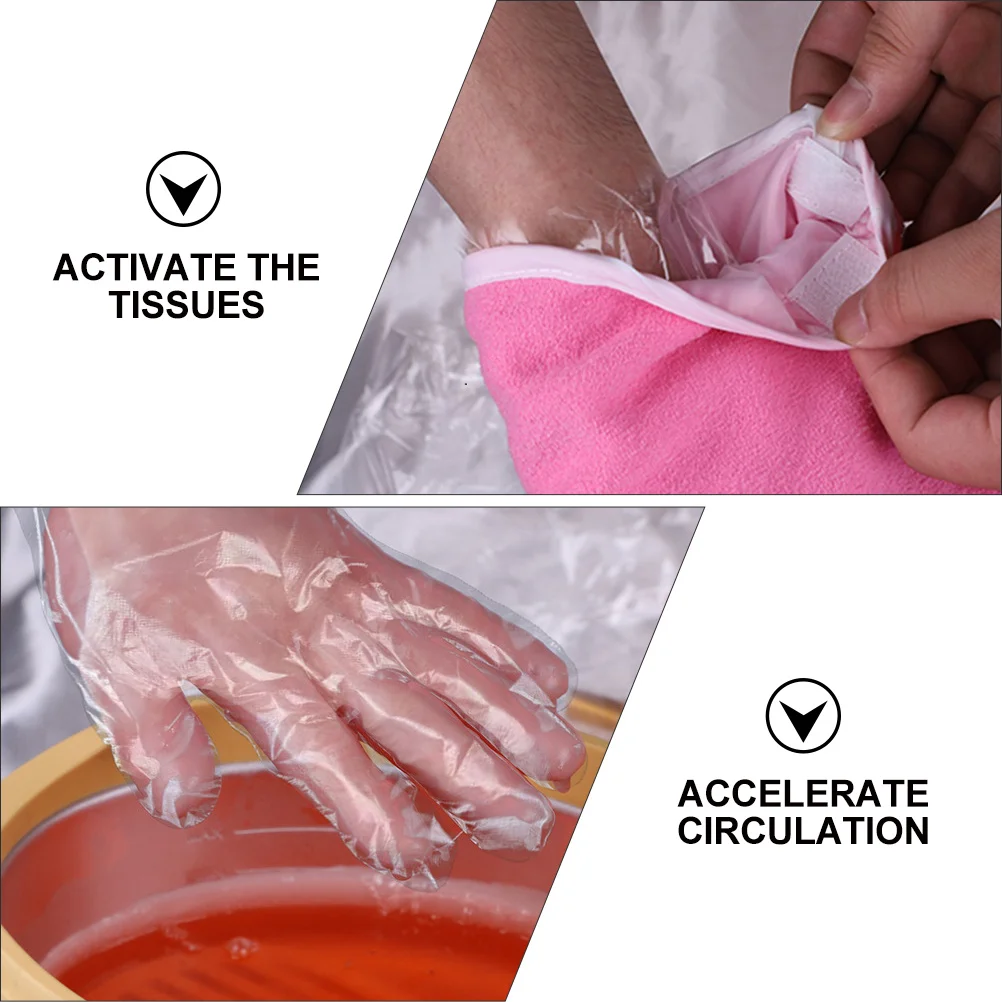 

1Set Moisturizing Gloves Paraffin Wax Hand Care Warmth Retention Foot Covers for Home Salon Use Hand Care