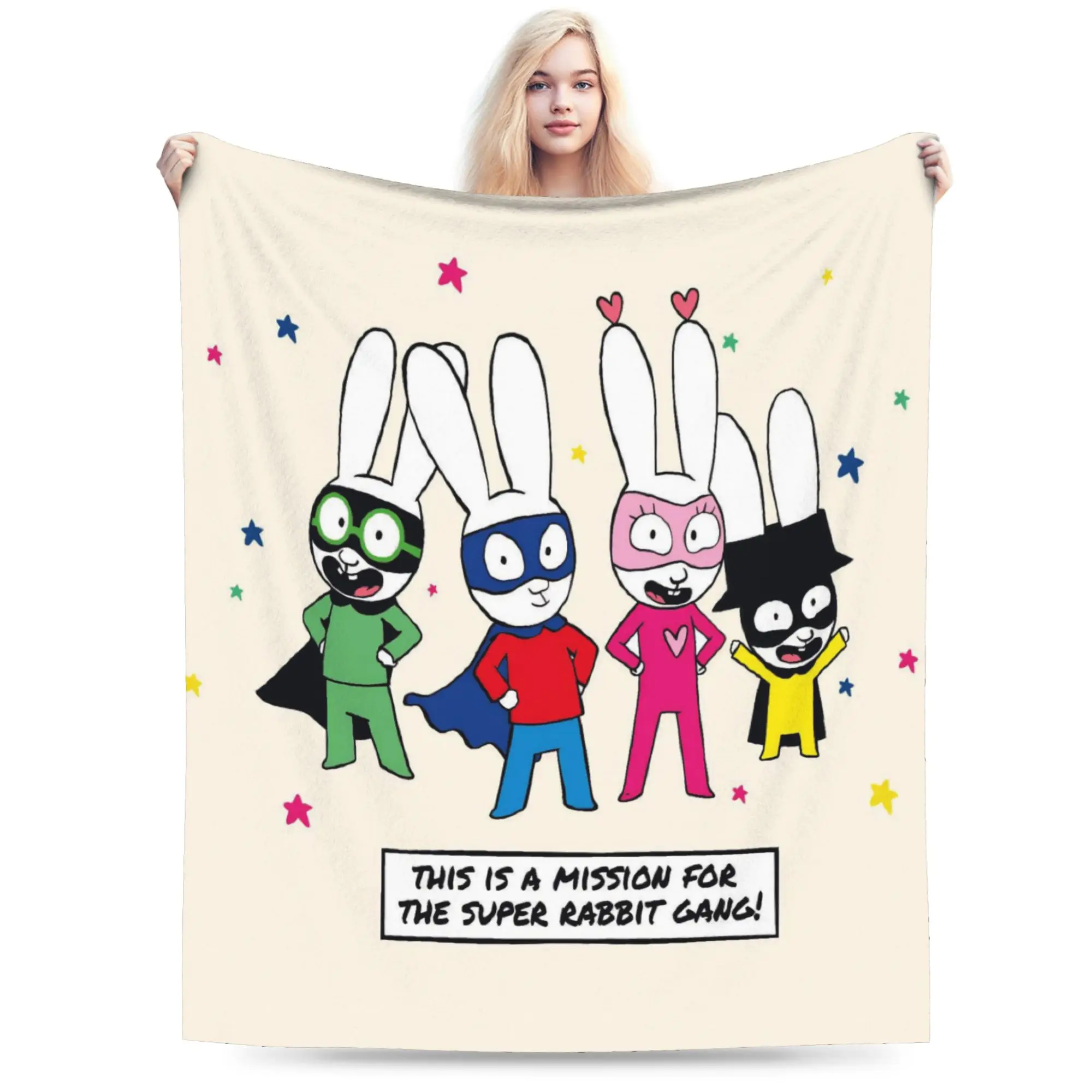 Simon Super Rabbit Merch Blankets Ultra-Soft Coral Fleece Plush  Throw Blanket Relax Bedspreads