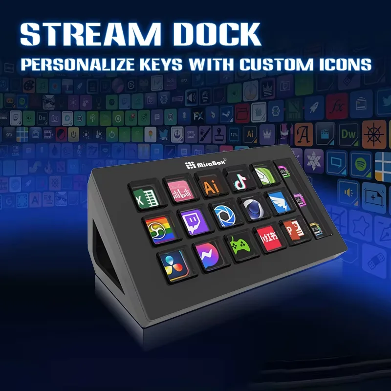 Mirabox Streamdeck 293S Stream deck 10 Keys Button Live Console Mini Keypad Streamdeck macropad Stream Desk Studio Controller