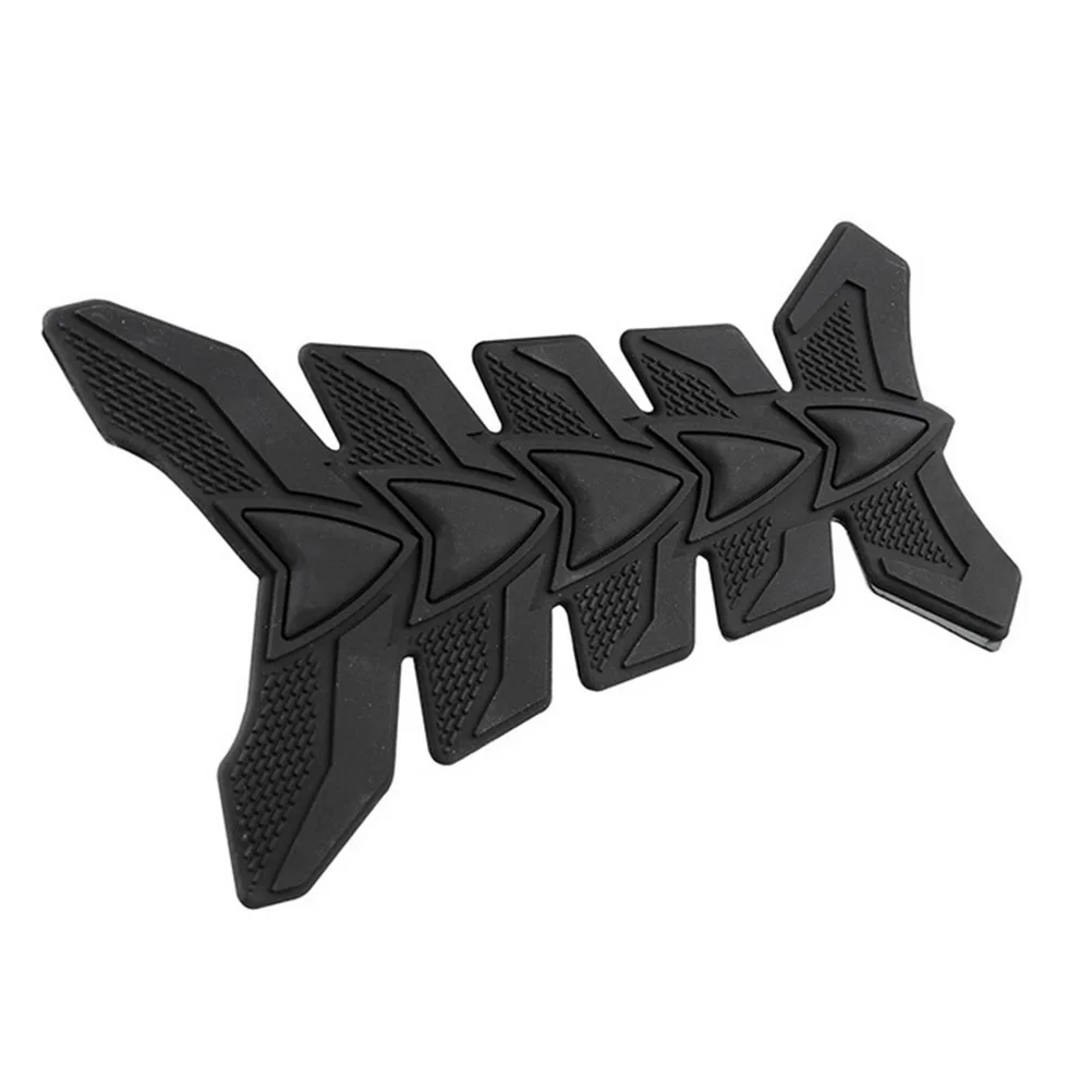 Oil Sticker Fishbone Shape Motorcycle Fuel Tank Protector Decal Black Durable Waterproof Tank Pad Motorcycle Stickers