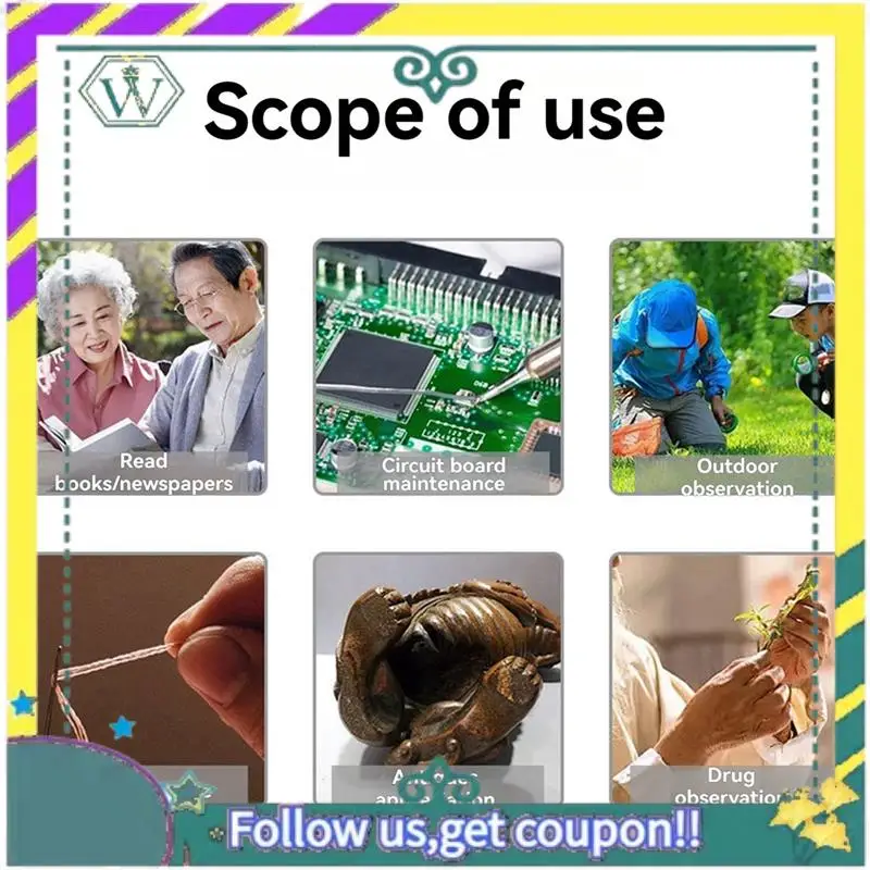 

NEW 30X 10X Handheld Lighted Magnifying Glass With 12 LED Lightilluminated Large Magnifier Magnifier Loupe For Reading