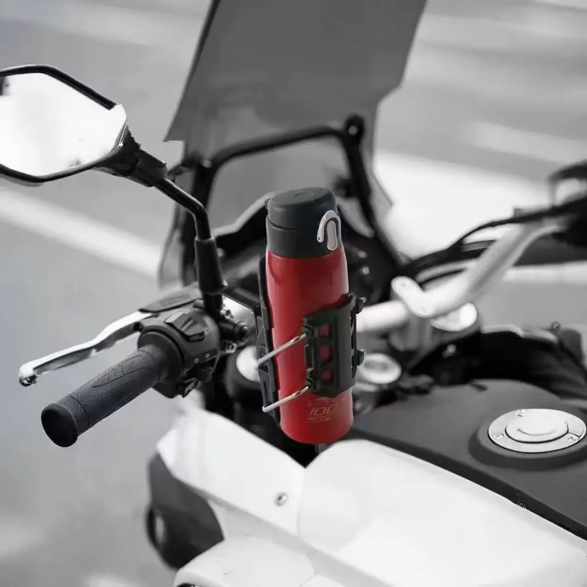 Adjustable Motorcycle Bike Cup Holder Handlebar Water Bottle Bike Mount For 32-77mm for bicycles image 2