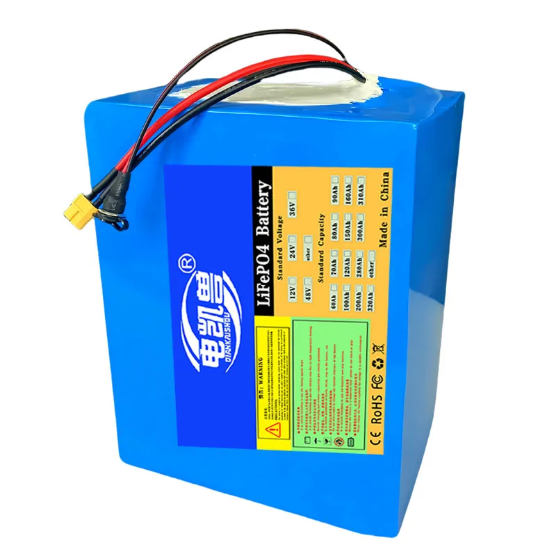 New 48V 30ah LiFePo4 Battery Pack 32140 Built in BMS 0-2500W Motor High Power Lithium Iron Phosphate Rechargeable Battery