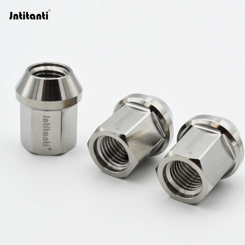 Jntitanti Gr.5 titanium Cone Seat Wheel Nut titanium lug nut M12*1.25*27 mm for Nissan,Greatwall,Geely,Subaru,Suzuki etc