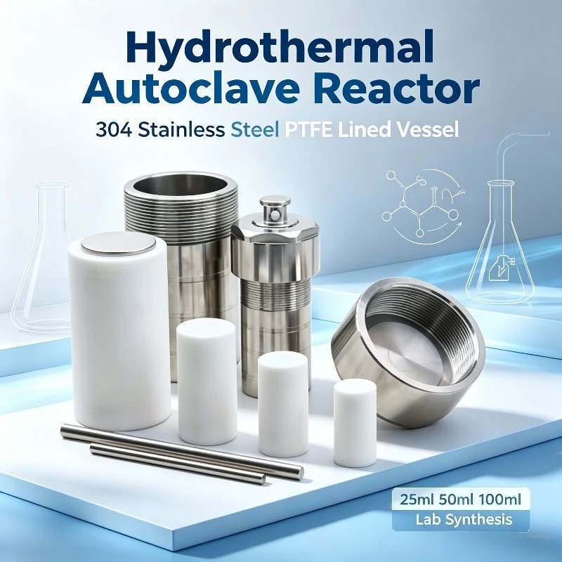 25ml‑100ml Hydrothermal Autoclave Reactor, 304 Stainless Steel PTFE Lined Vessel for Lab Hydrothermal Synthesis Experiment