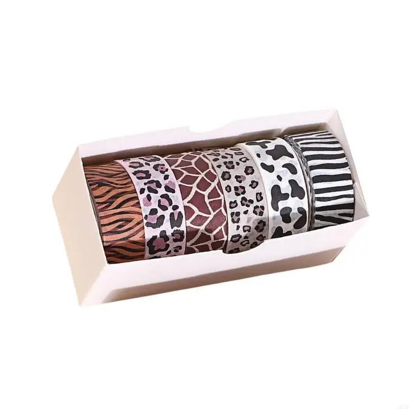 6 Rolls Decorative Tape Washis Tape Animal Print Artists Tape Hand Account Tape