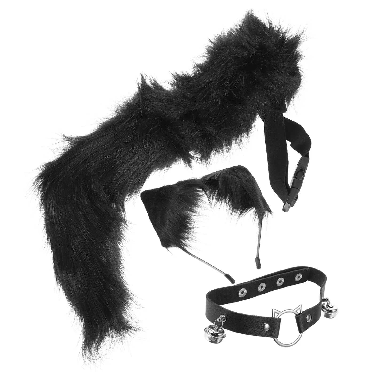 

1Set Animal Ears Tail Set Cute Cosplay Accessories for Halloween Party Role Play Performance Props Animal Costume Headband Tail