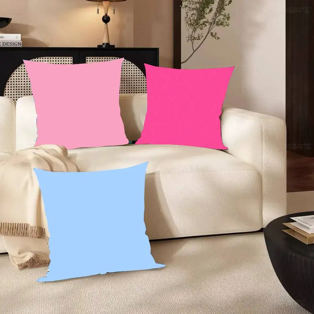 Candy colored pillowcase black and white solid color Pillow Case Fashion Square Pillowcase Bedroom Sofa Room Ins Decoration