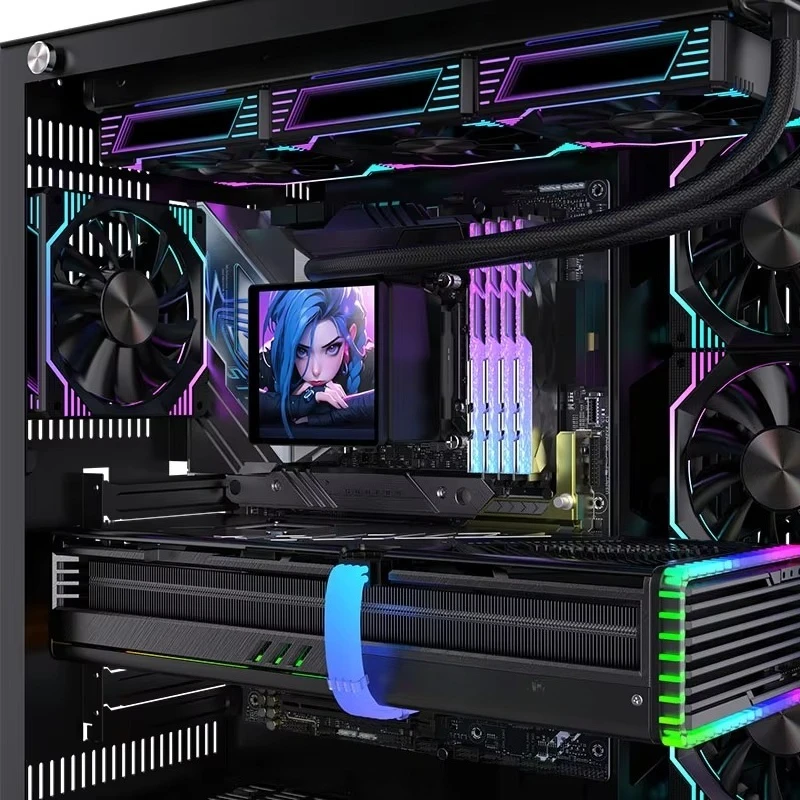 360Mm ARGB Liquid CPU Cooler Real-time Temperature Display Computer Case Copper Aluminum Radiator Fluid Bearings