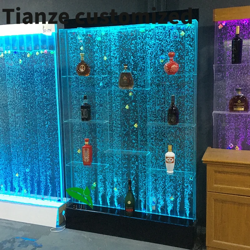 Customized-custom acrylic display stands led aquarium cabinets restaurant furniture suppliers