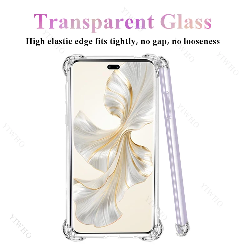 Clear Phone Case for Huawei Honor 100 Pro MAA-AN10 TPU Shockproof Thickened Transparent Case for Honor 100Pro Anti-scratch Cover