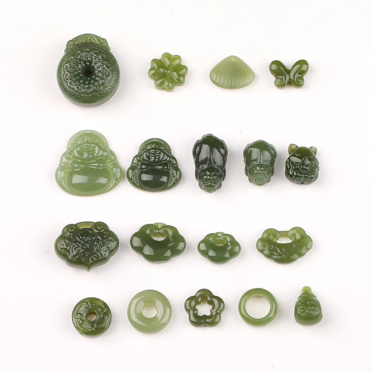 1Pc Natural Stone Hetian Jade Carved Bead Pixiu Buddha Bead Supplies for Jewelry Making DIY Bracelet Necklace Accessories