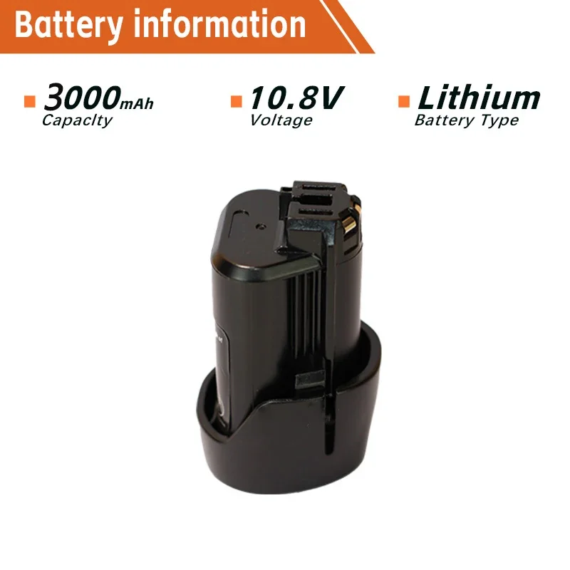 

10.8V 3000mah Li-ion Rechargeable Battery For Boach BAT411 BAT412A D-70745GOP 2607336013 2607336014 PS20-2 battery Charge