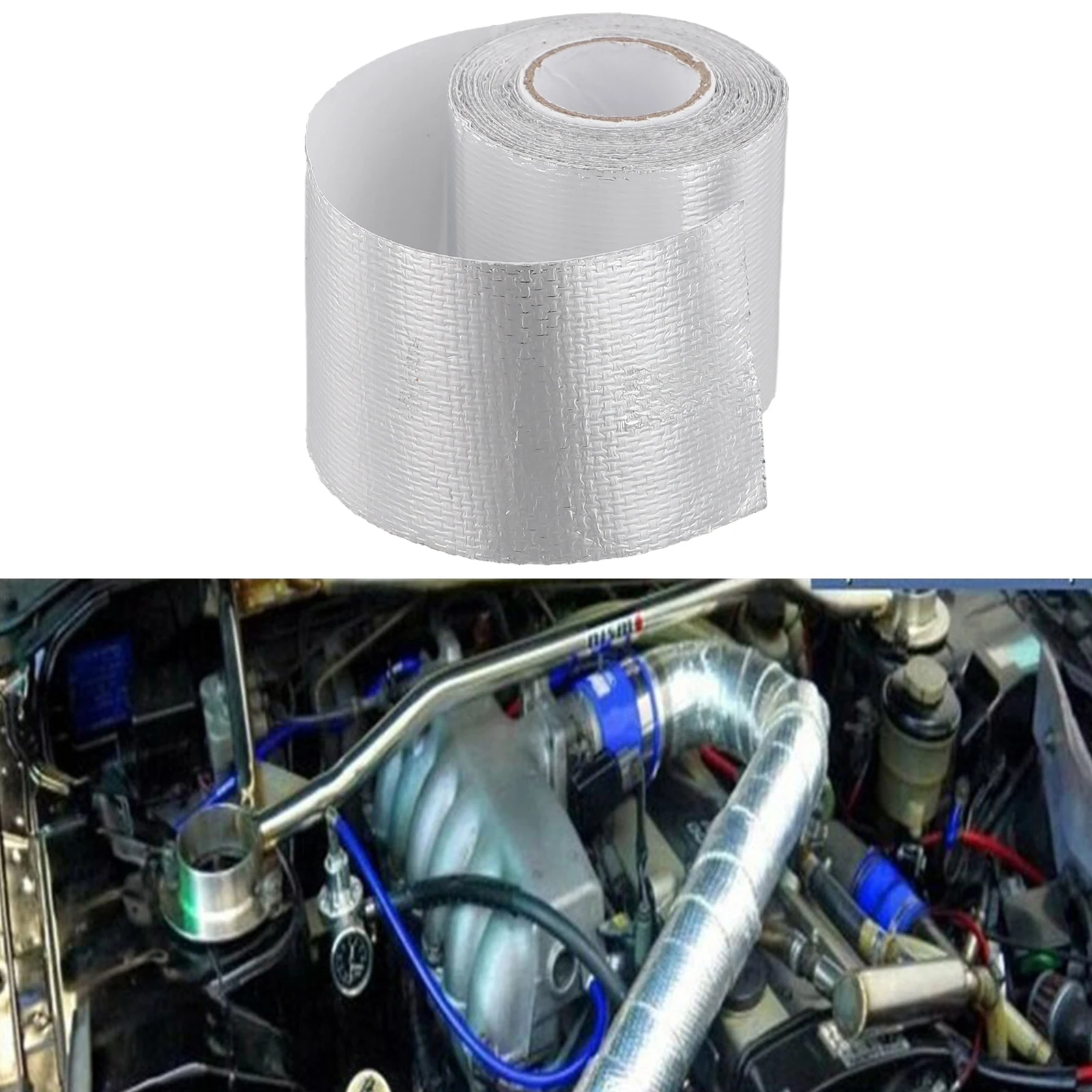 Glass fiber Tape Heat Shield Parts Protector Replacement Wrap 5 Meter 50mm Accessories Auto Barrier Reliable Useful