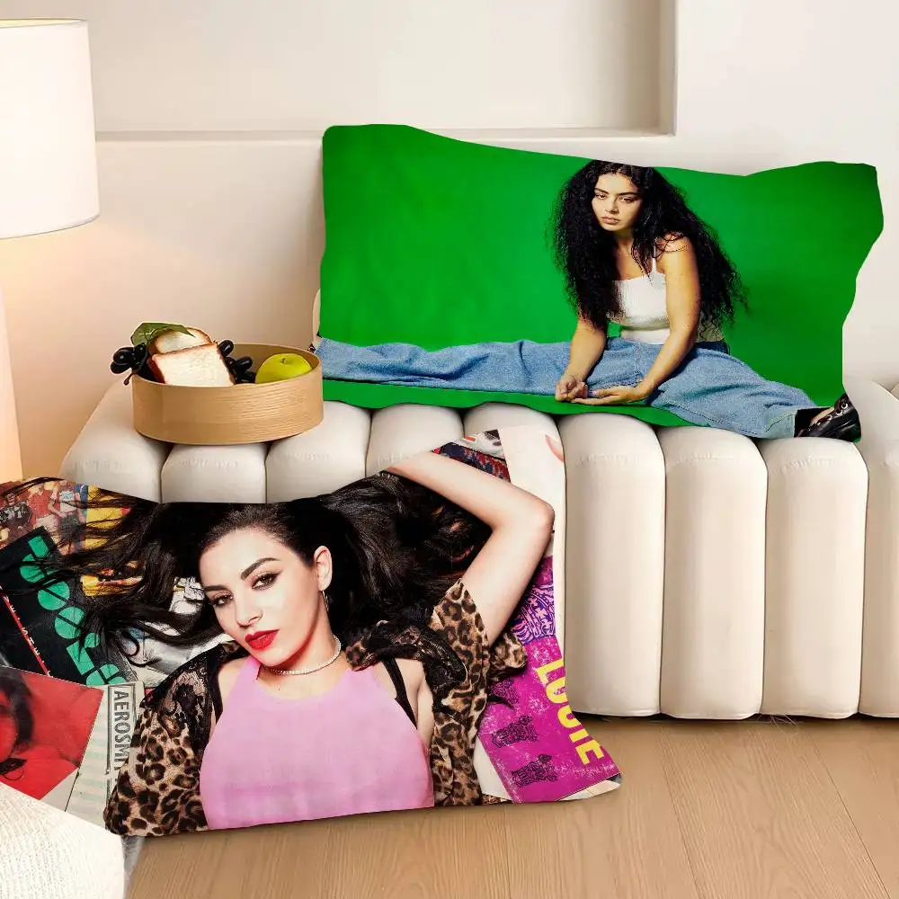 Singer C-Charli X-XCX Premium Quick-Dry Pillow Towel Durable Polyester Fabric for Adults Pillowcase