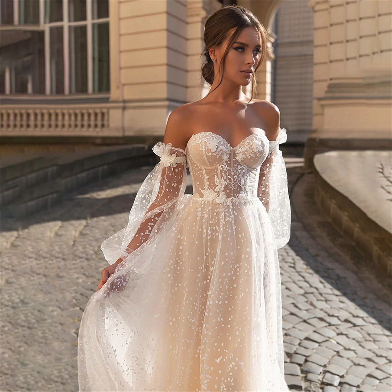 Lace Brides Wedding Dresses for Woman Weeding Dress Women2023 Simple and Elegant Wedding Dress for Bride 2023 Bridal Parties