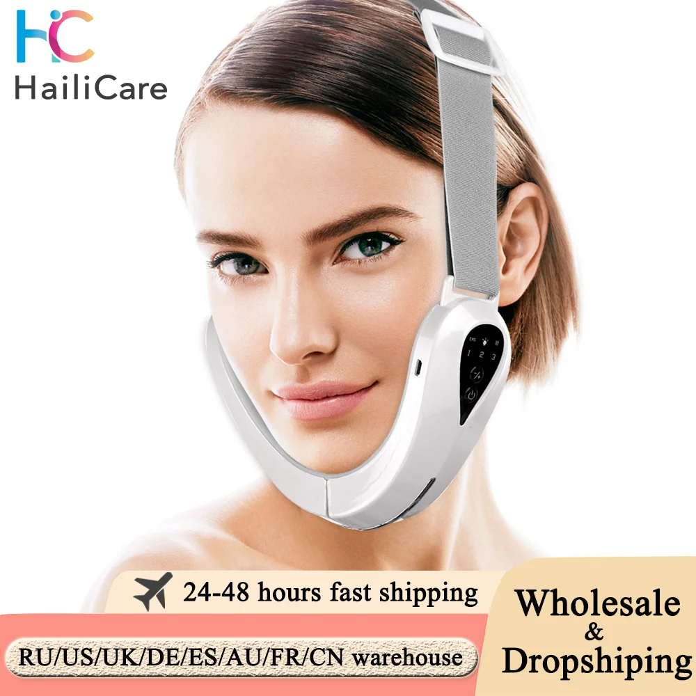 EMS Facial Lifting Device  Double Chin Remove Face Slimming Vibration Massager Double Chin V Line Lift Belt Cellulite Jaw Device