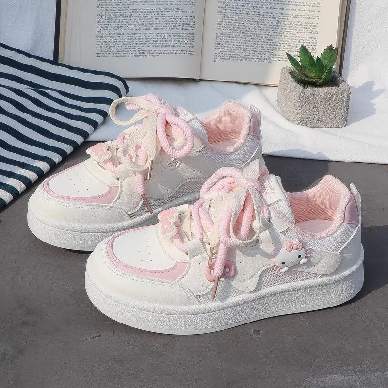 Hello Kitty Anime Kawaii Sanrio chaussures décontractées dessin animé mignon 2025 été maille respirant conseil chaussures étudiant baskets cadeaux