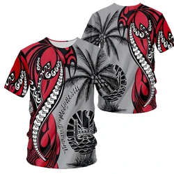 Polynesian 3D Print T-shirt Men's Clothing Short Sleeve O-neck Casual T Shirts Street Style Harajuku Oversized Soft Tees Tops