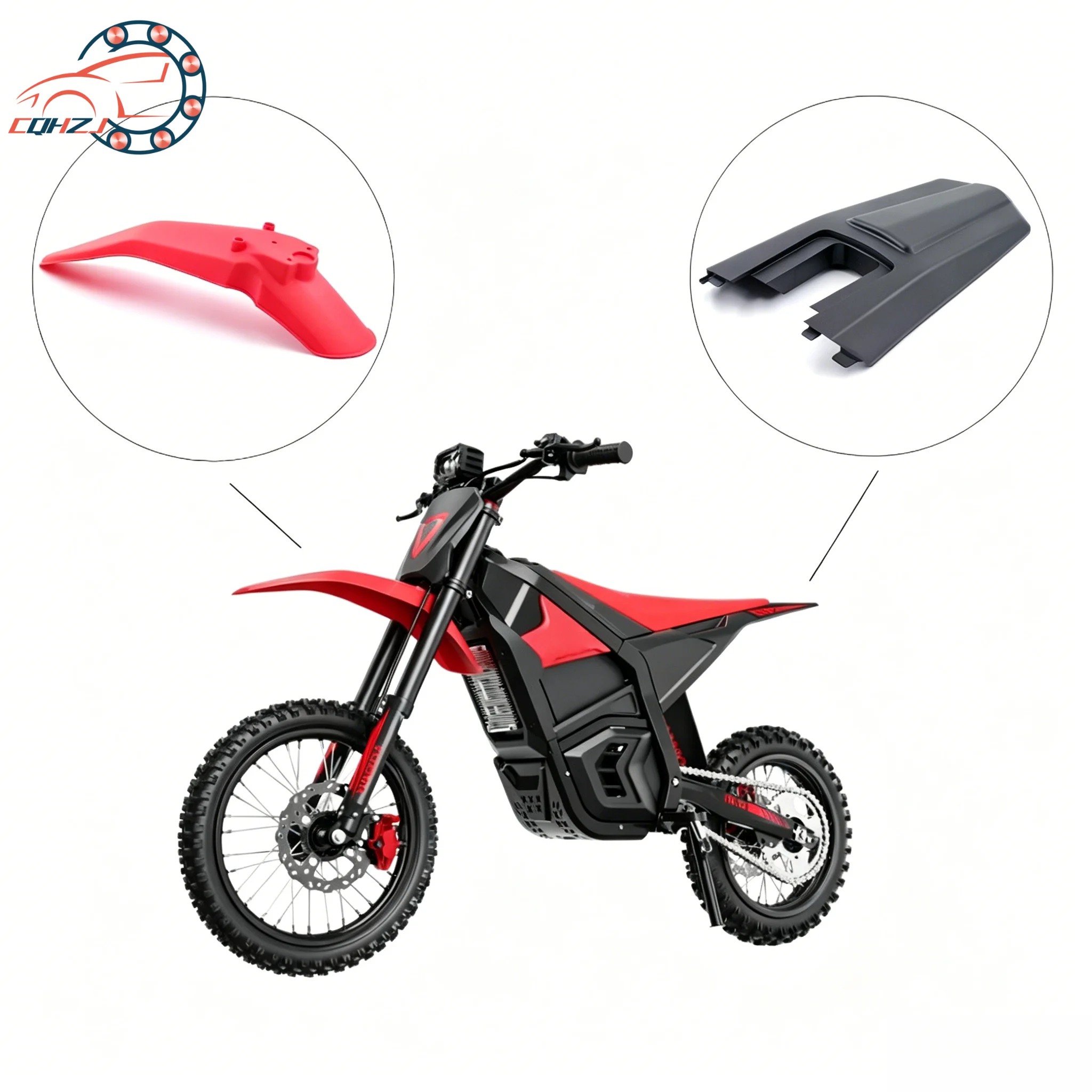 CQHZJ Electric Motor Bike  Accessories Front Rear Fender Mudguard For Yozma IN 10 Electric Dirt Bike Front Rear Fender