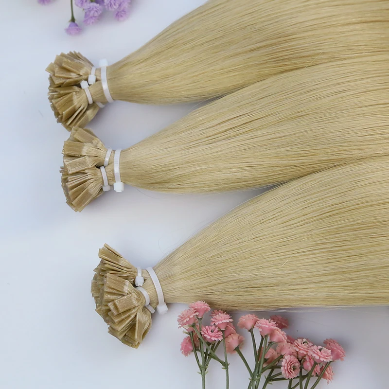 New Flat Tip Human Hair Extension Straight Flat Tip Hair Extension Ombre Color Human Hair Extension Fushion Hair Keratin Capsule
