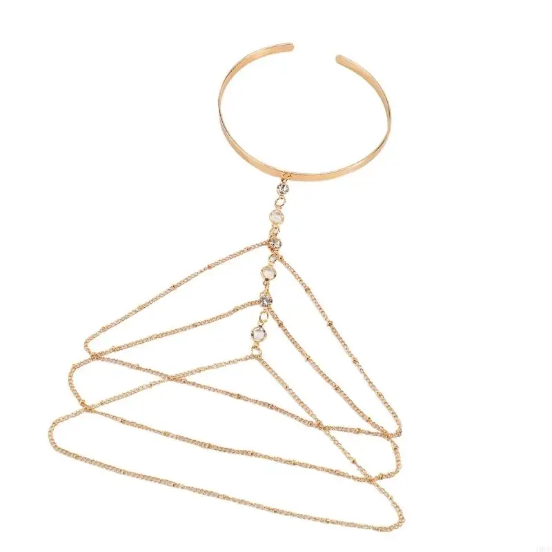 Elegant Open End Fringe Chain Wrist Cuff Bracelet Comfortable Lightweight Jewelry For Women 