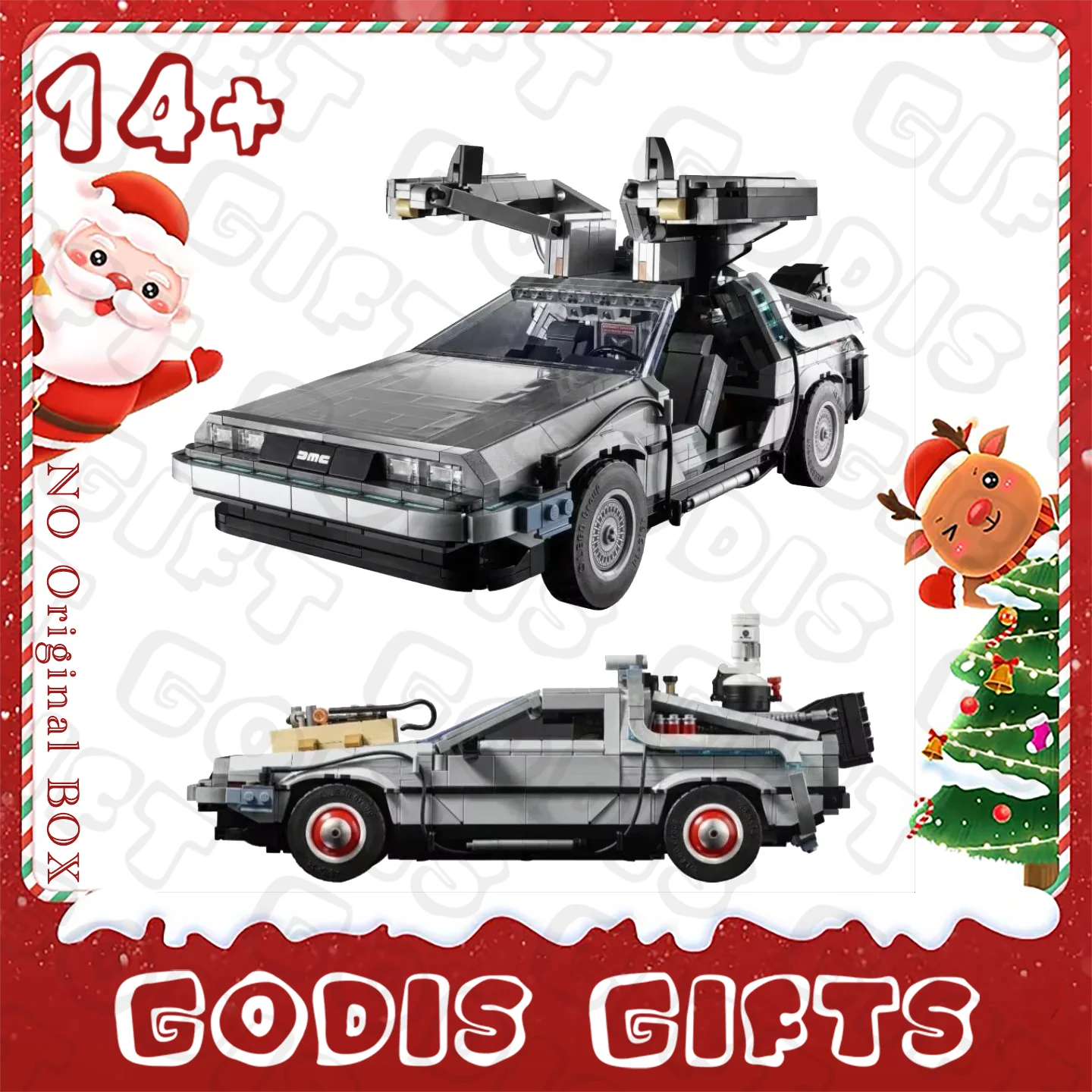 2025 Popular Delorean Regreso al futuro tiempo Dmc-12 máquina deporte coche bloques de construcción ladrillo 10300 niños Halloween regalos de navidad