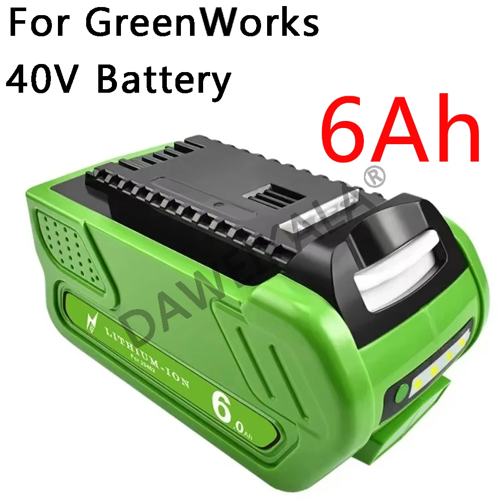 For greenworks 40V 6Ah lithium-ion battery replaceable power tool power supply battery  for G-MAX Lawn Mower Power Tools Battery