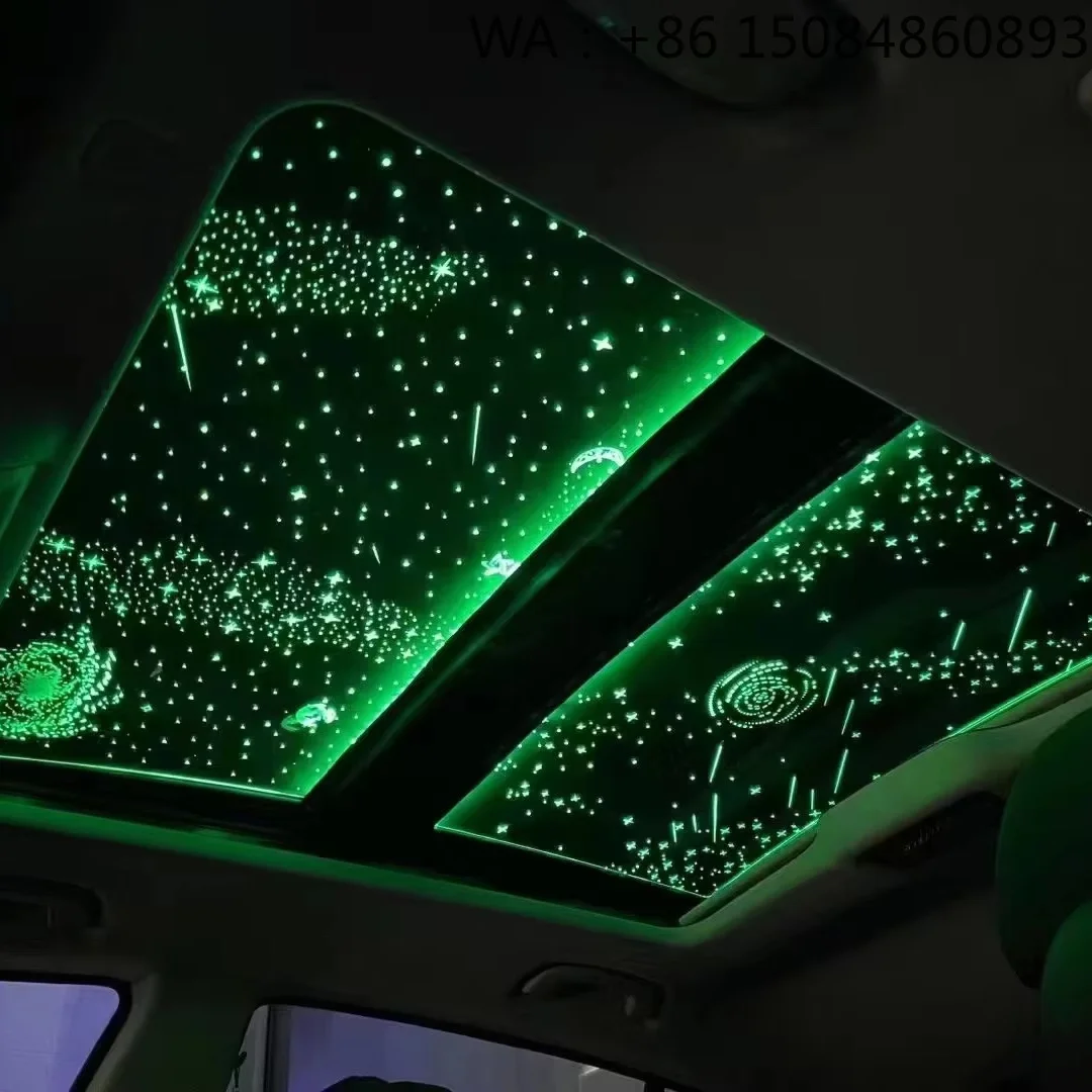 Multifunctional Car Sunroof Starry Sky Film Voice Activated Color Changing Interior Ambient Light