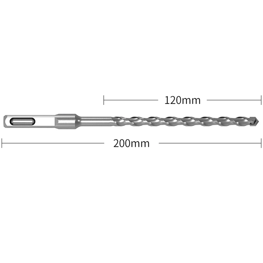 Impact drill bit lengthened electric hammer drill bit round handle through the wall concrete cement drill bit punching drill bit