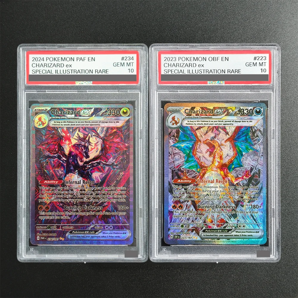 

Self Made PTCG 10Points Rating Card English Charizard ex #223 #234 Special Illustration Rare Game Collection Card Toy