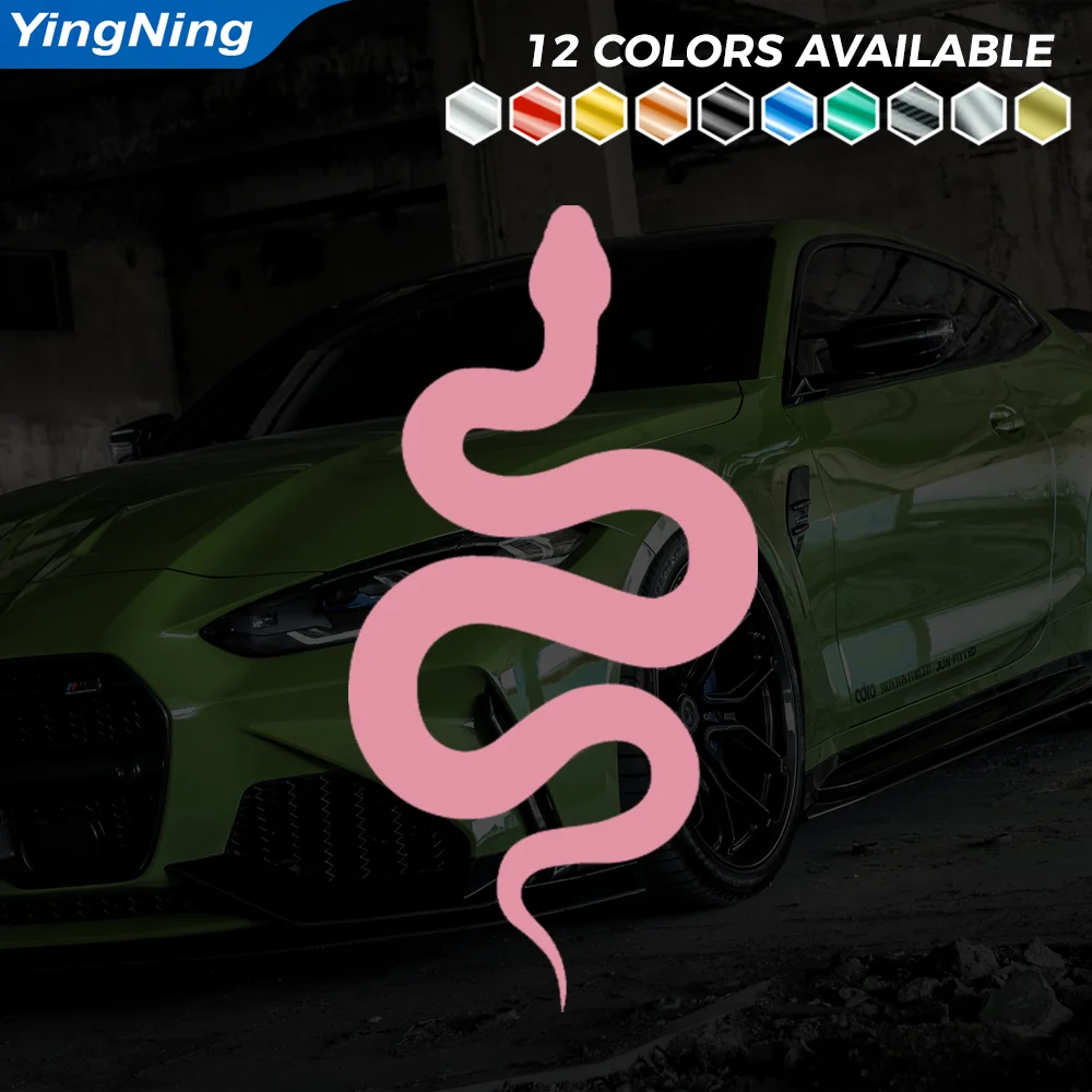 Reflective Snake Car Decal Serpent Silhouette Reptile Vinyl Sticker Car Window Bumper Laptop Self Adhesive Animal Vehicle Decor