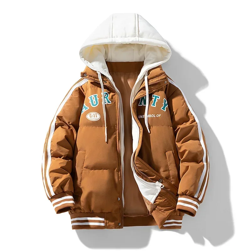 

New Men's Outdoor Vacation Two piece Casual Trendy Handsome Hooded Cotton Jacket Comfortable Breathable Thick Warm Jacket