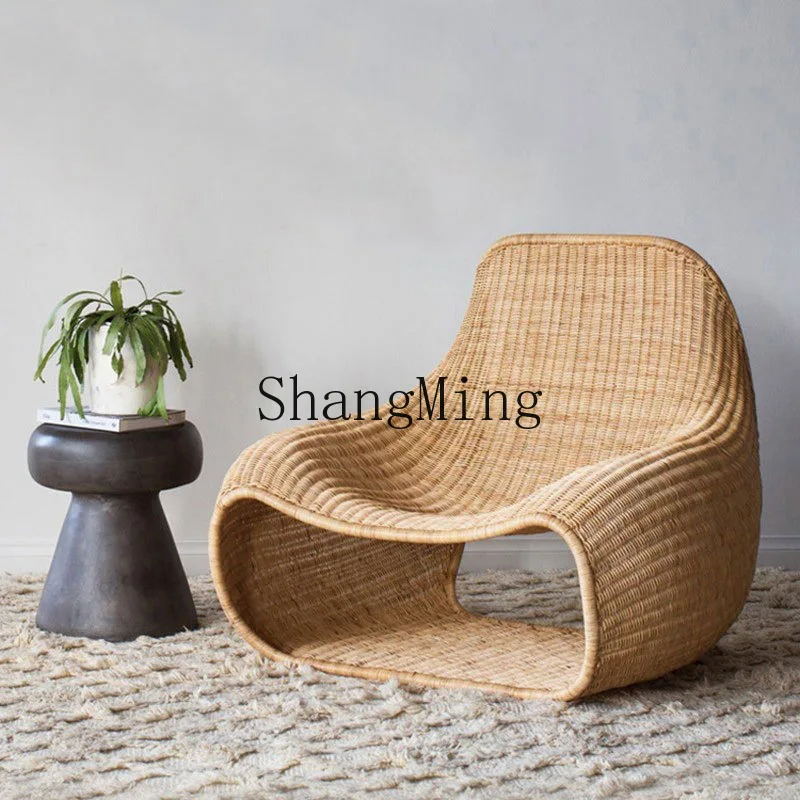 

ZYY rattan sofa armchair creative balcony lazy sofa single simple terrace living room