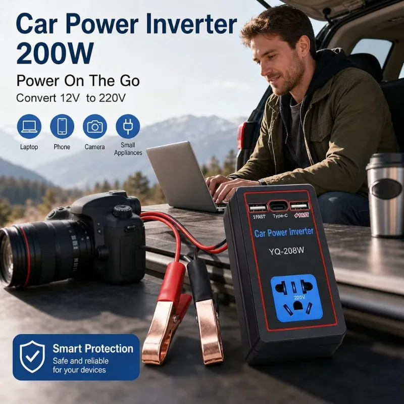 Multi-function Car Power Inverter 12V/24V To 110V/220V Car Converter With USB Port Automotive Charging Charger For Car Truck RV