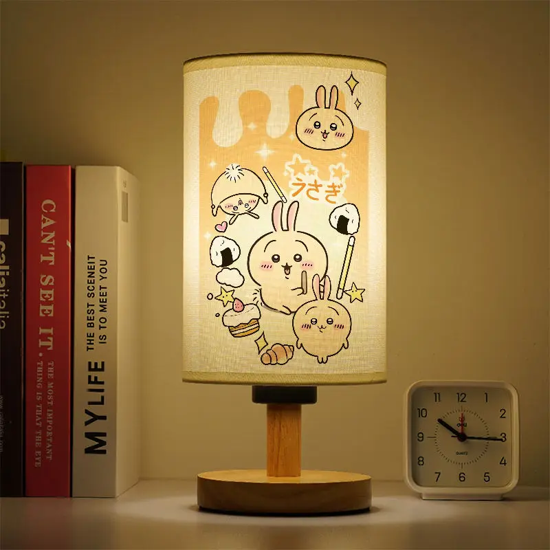 MINISO لطيف Kawaii LED ضوء الليل مثيرة للاهتمام Chiikawa Usagi Momonga أنيمي أباجورة الفردية الكرتون هدية عيد ميلاد #3
