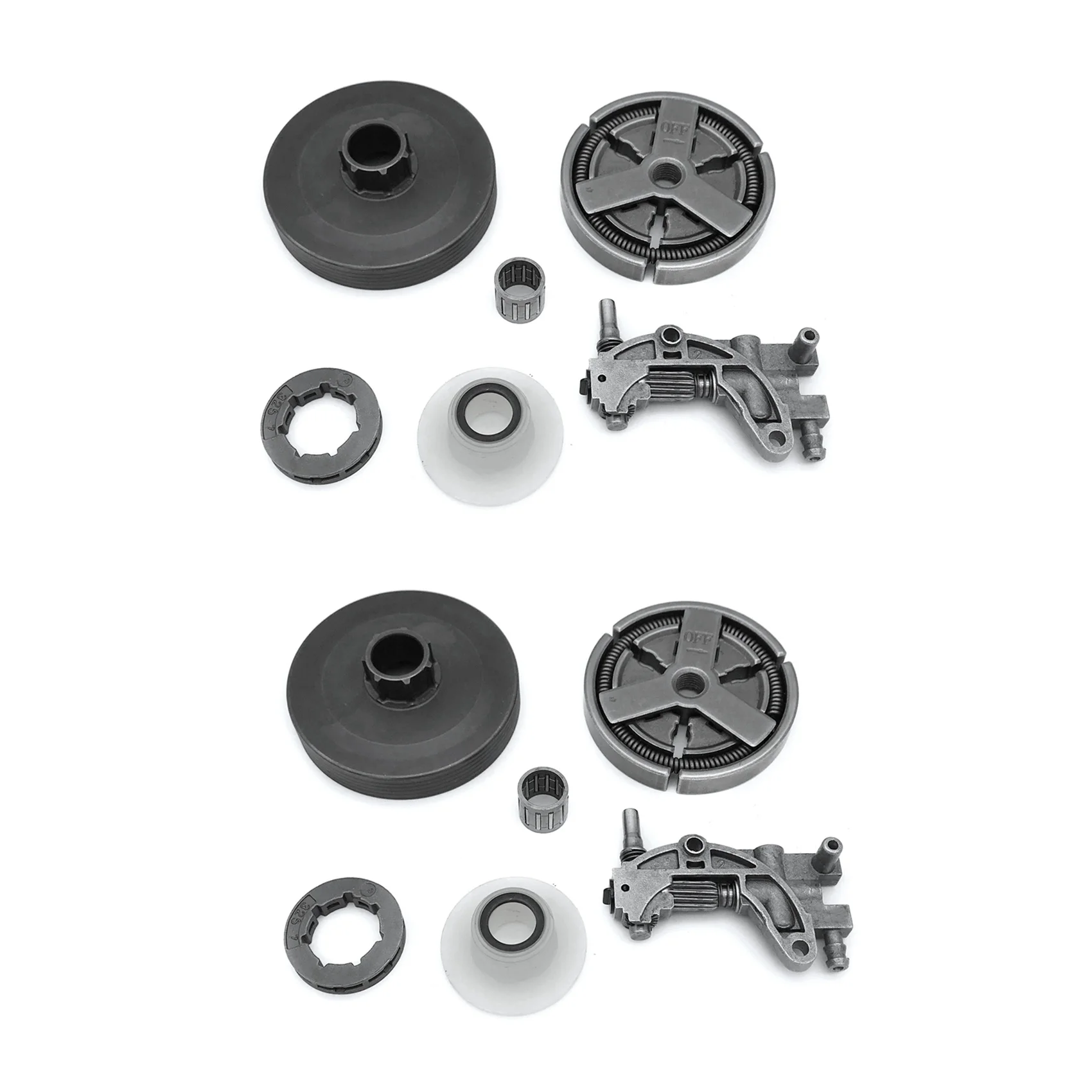 

New Shown-2X Clutch Sprocket Rim Drum For Chinese 4500 5200 5800 45Cc 52Cc 58Cc Oil Pump Worm Gear Bearing Kit Chainsaw