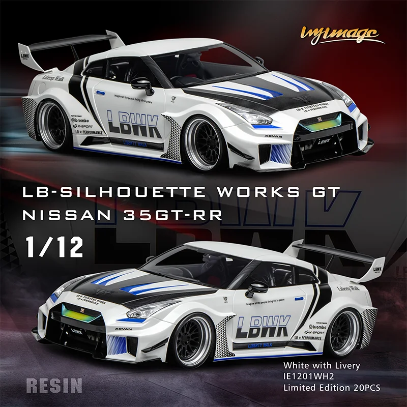 Novo hera 1:12 gtr 35 gt-rr edição limitada simulação resina modelo de carro em miniatura brinquedo infantil personalizado presentes de natal colecionáveis